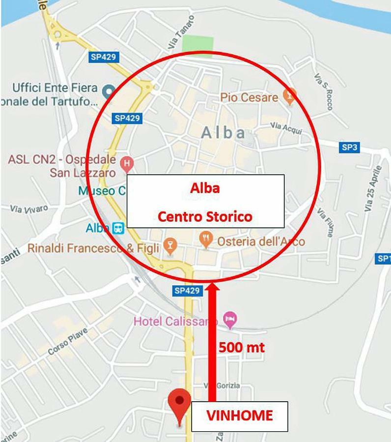 Vinhome Bilocale Con Garage Privato Alba Centro Dış mekan fotoğraf